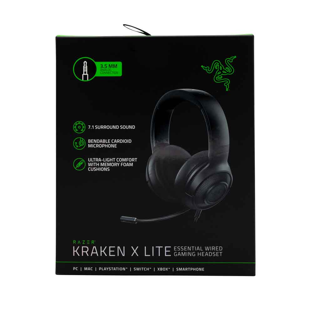 Razer Kraken X Lite Headset, Schwarz Razer Kraken X Lite Headset, Schwarz